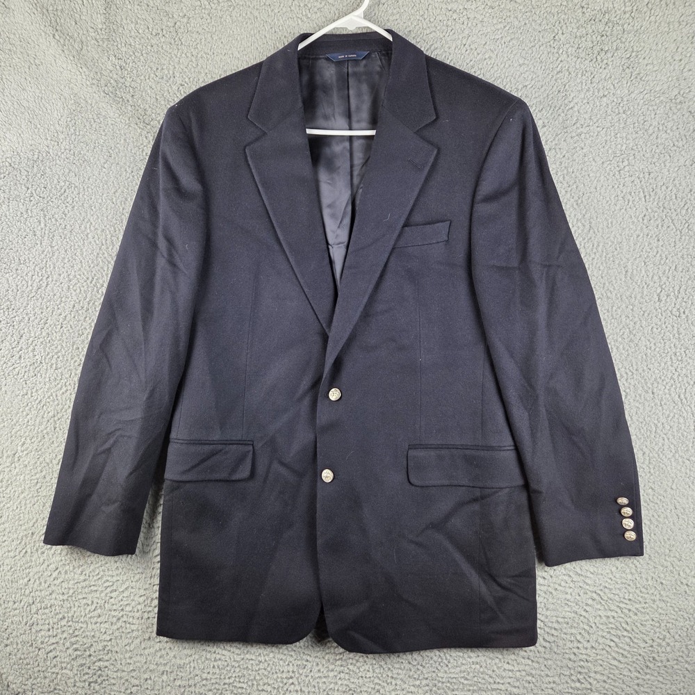 Loro Piana Italy Brooks Brothers‎ Cashmere Mens 42 L Blue Blazer Brookwood